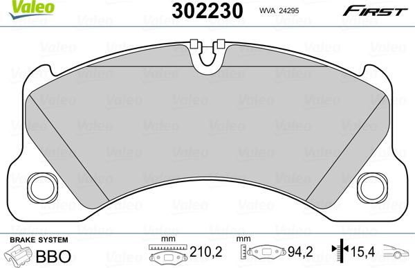 Valeo 302230 - Əyləc altlığı dəsti, əyləc diski furqanavto.az