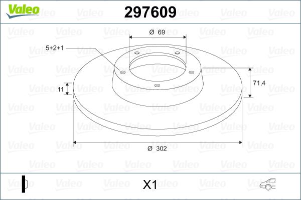 Valeo 297609 - Əyləc Diski furqanavto.az