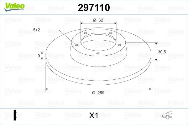 Valeo 297110 - Əyləc Diski furqanavto.az