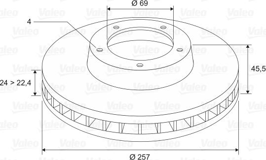 Valeo 297823 - Əyləc Diski furqanavto.az