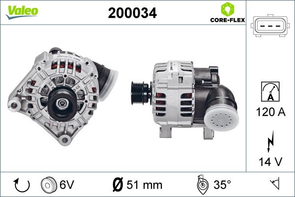 Valeo 200034 - Alternator furqanavto.az