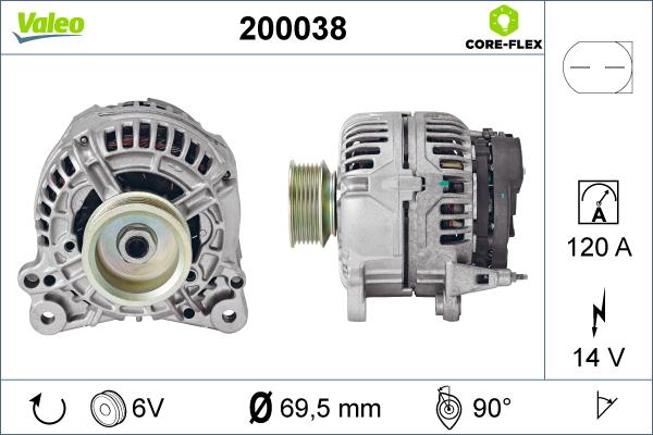 Valeo 200038 - Alternator furqanavto.az