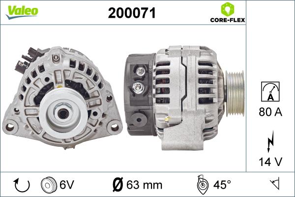 Valeo 200071 - Alternator furqanavto.az