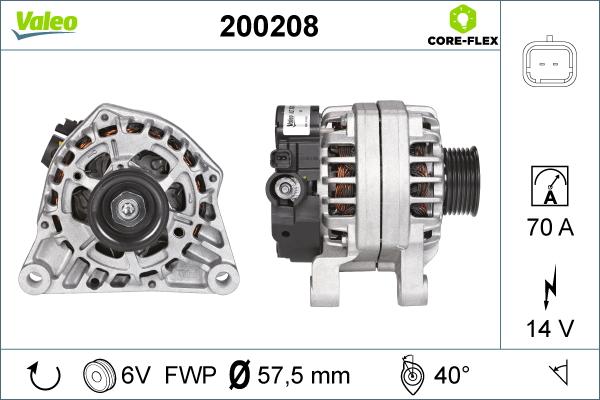 Valeo 200208 - Alternator furqanavto.az