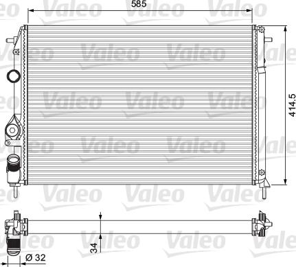 Valeo 232817 - Radiator, mühərrikin soyudulması furqanavto.az