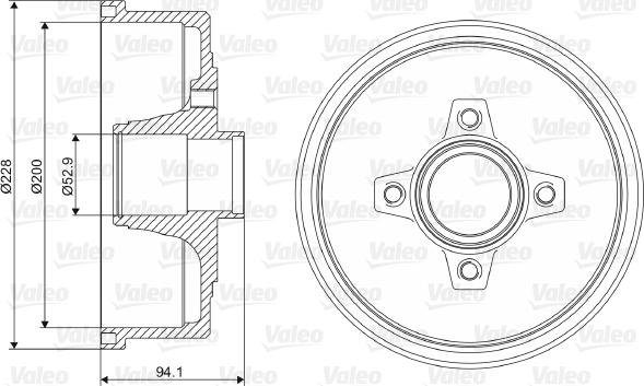 Valeo 237098 - Əyləc barabanı furqanavto.az