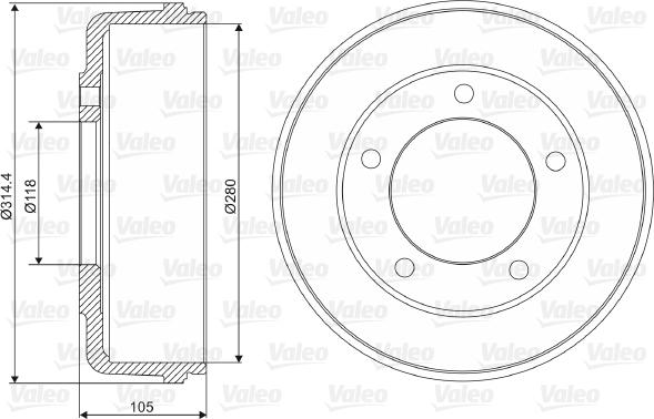 Valeo 237048 - Əyləc barabanı furqanavto.az