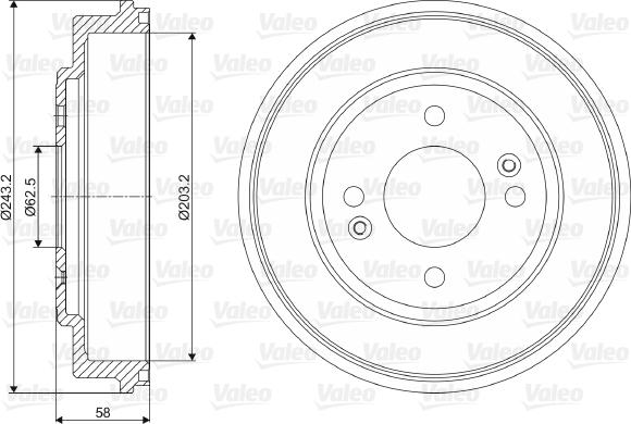 Valeo 237051 - Əyləc barabanı furqanavto.az