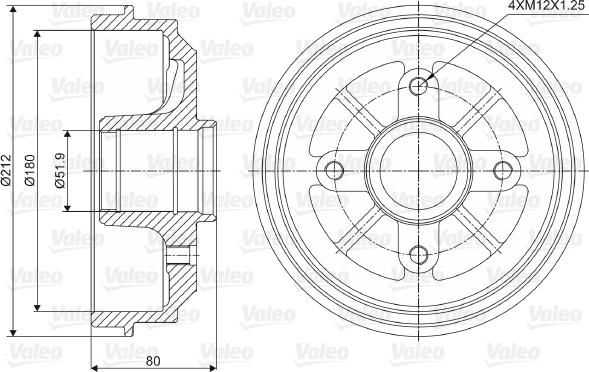 Valeo 237001 - Əyləc barabanı furqanavto.az