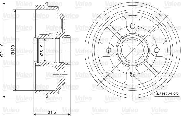 Valeo 237007 - Əyləc barabanı furqanavto.az