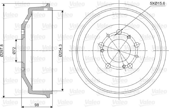 Valeo 237014 - Əyləc barabanı furqanavto.az