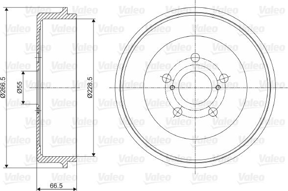 Valeo 237084 - Əyləc barabanı furqanavto.az