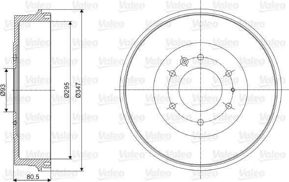 Valeo 237080 - Əyləc barabanı furqanavto.az