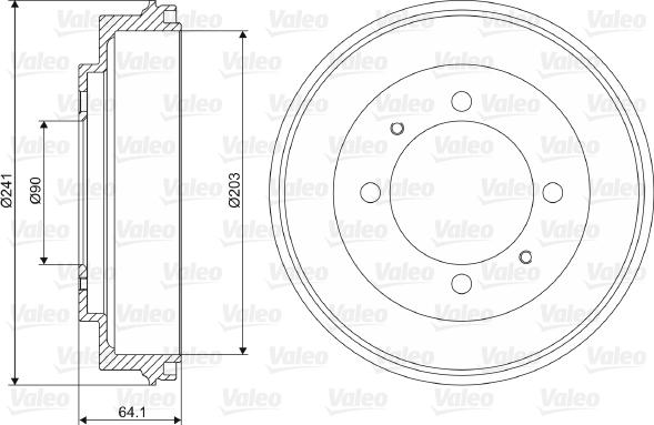 Valeo 237081 - Əyləc barabanı furqanavto.az