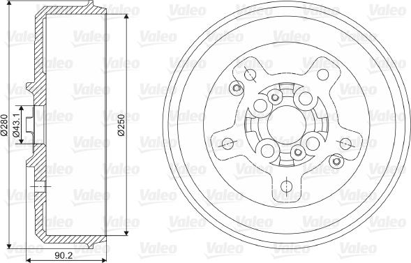 Valeo 237087 - Əyləc barabanı furqanavto.az