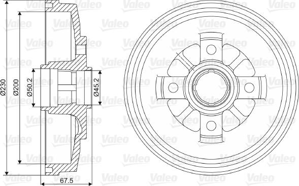 Valeo 237025 - Əyləc barabanı furqanavto.az