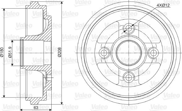 Valeo 237026 - Əyləc barabanı furqanavto.az