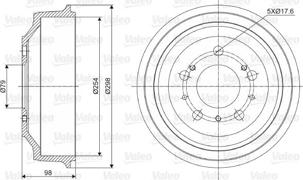 Valeo 237028 - Əyləc barabanı furqanavto.az