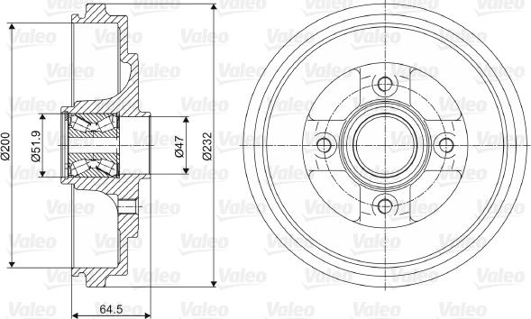 Valeo 237079 - Əyləc barabanı furqanavto.az