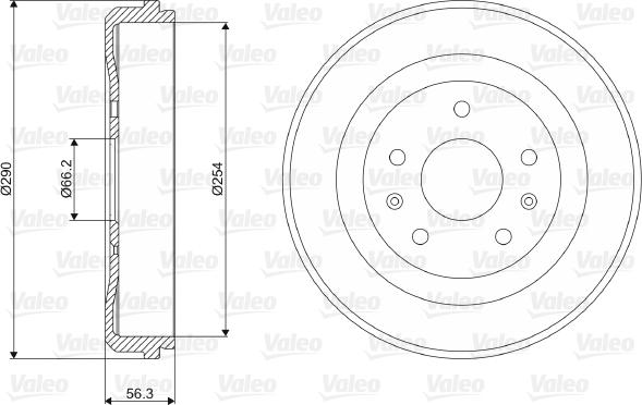 Valeo 237074 - Əyləc barabanı furqanavto.az