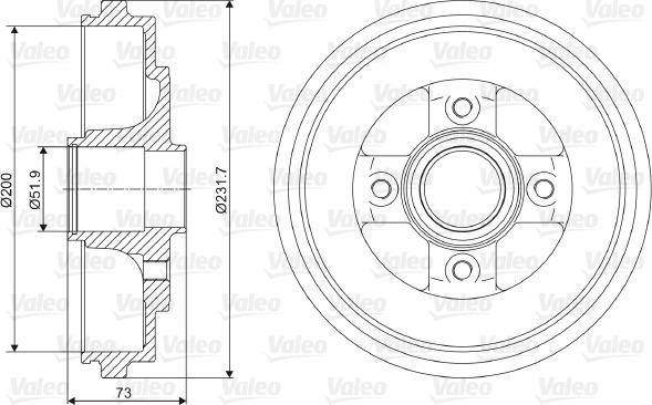 Valeo 237114 - Əyləc barabanı furqanavto.az