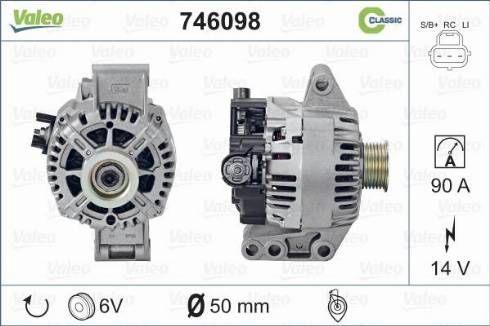 Valeo 746098 - Alternator furqanavto.az