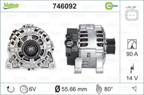 Valeo 746092 - Alternator furqanavto.az