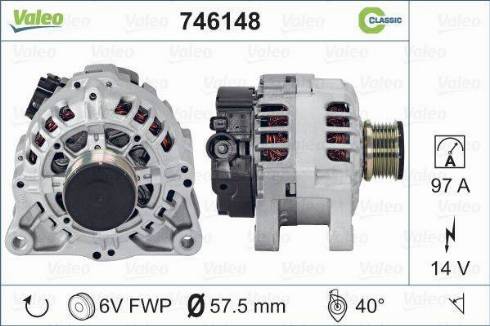 Valeo 746148 - Alternator furqanavto.az