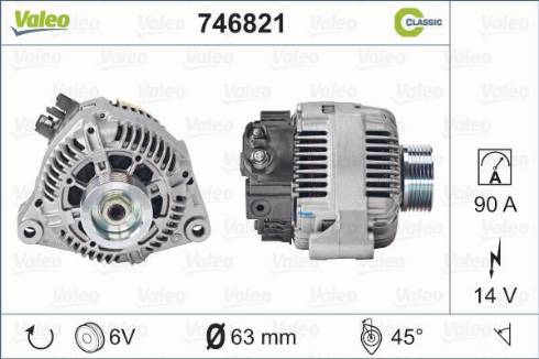 Valeo 746821 - Alternator furqanavto.az