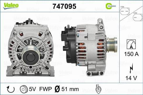 Valeo 747095 - Alternator furqanavto.az