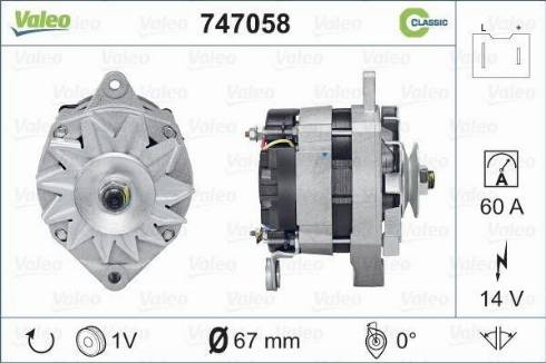 Valeo 747058 - Alternator furqanavto.az