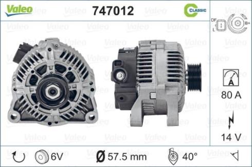 Valeo 747012 - Alternator furqanavto.az