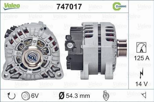 Valeo 747017 - Alternator furqanavto.az