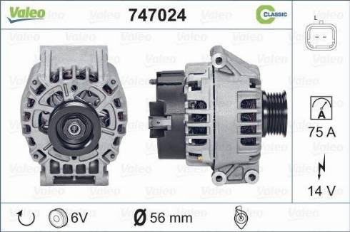 Valeo 747024 - Alternator furqanavto.az