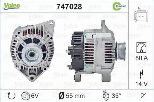 Valeo 747028 - Alternator furqanavto.az