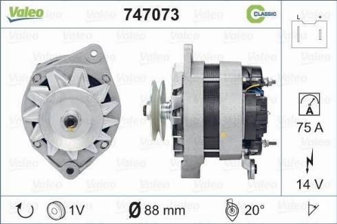 Valeo 747073 - Alternator furqanavto.az