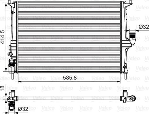 Valeo 700801 - Radiator, mühərrikin soyudulması furqanavto.az