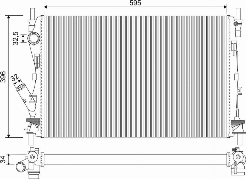 Valeo 701950 - Radiator, mühərrikin soyudulması furqanavto.az