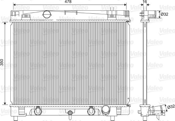 Valeo 701568 - Radiator, mühərrikin soyudulması furqanavto.az