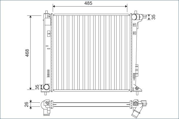 Valeo 701140 - Radiator, mühərrikin soyudulması furqanavto.az