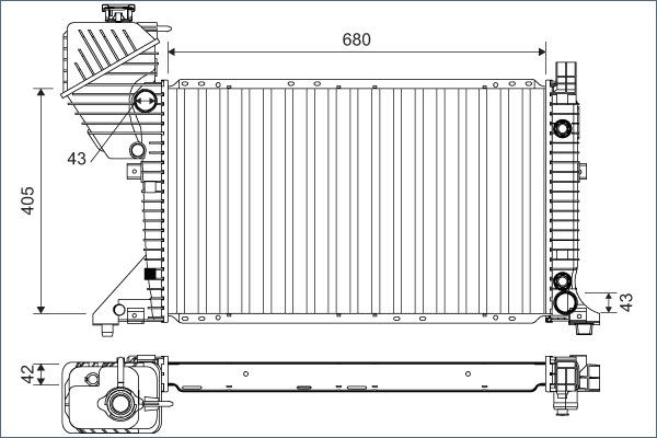 Valeo 701163 - Radiator, mühərrikin soyudulması furqanavto.az