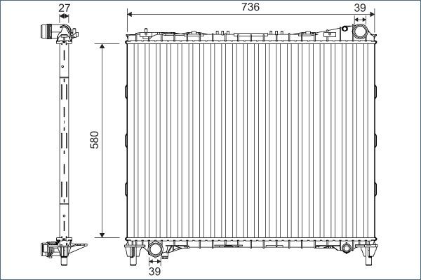 Valeo 701127 - Radiator, mühərrikin soyudulması www.furqanavto.az