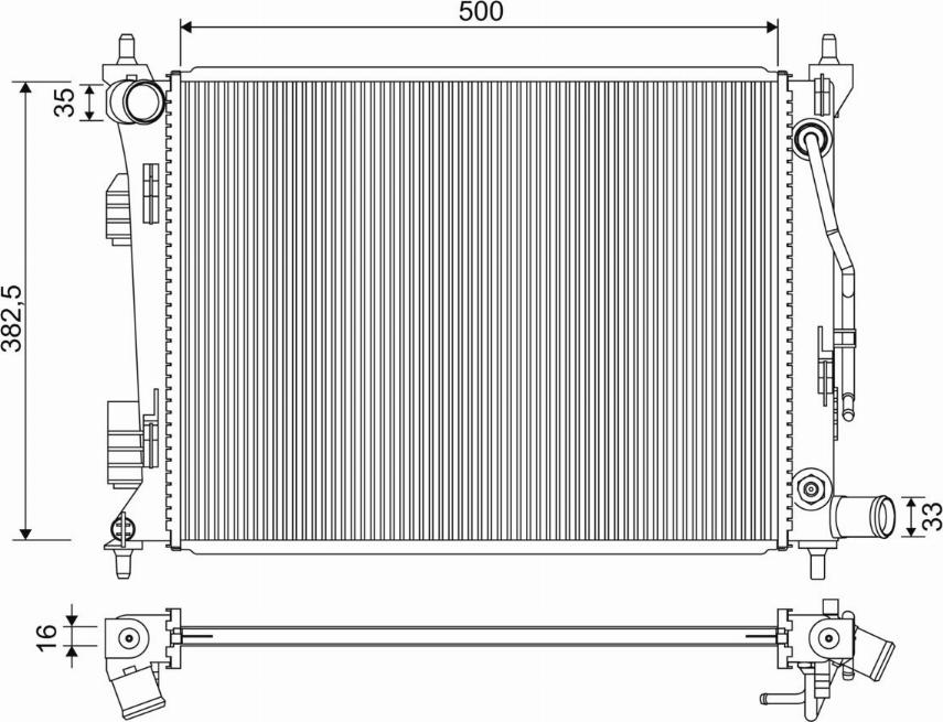 Valeo 701342 - Radiator, mühərrikin soyudulması furqanavto.az