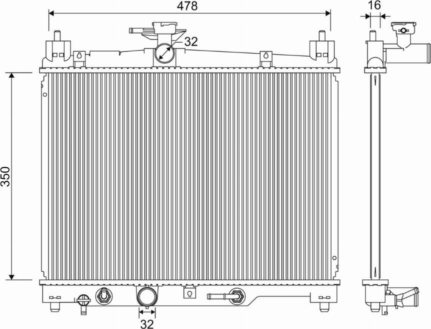 Valeo 701330 - Radiator, mühərrikin soyudulması furqanavto.az