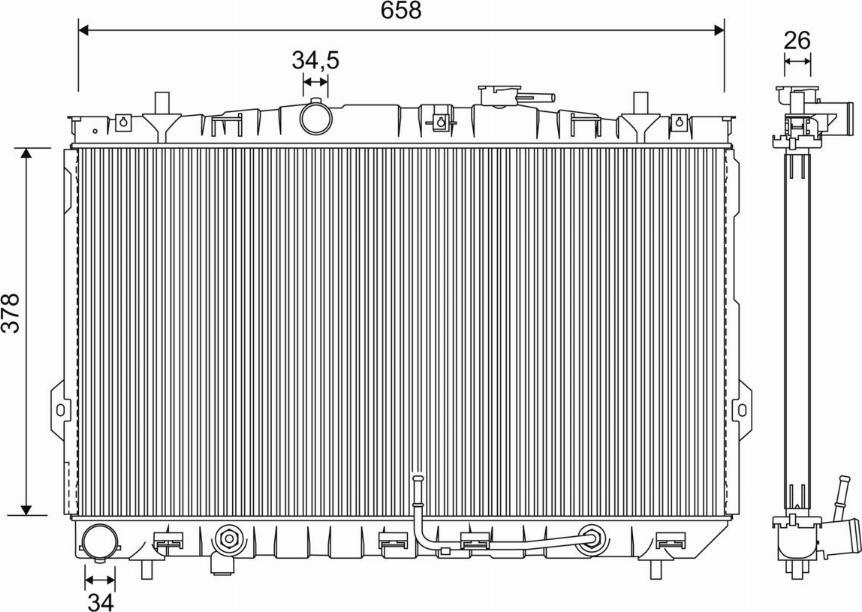 Valeo 701206 - Radiator, mühərrikin soyudulması furqanavto.az