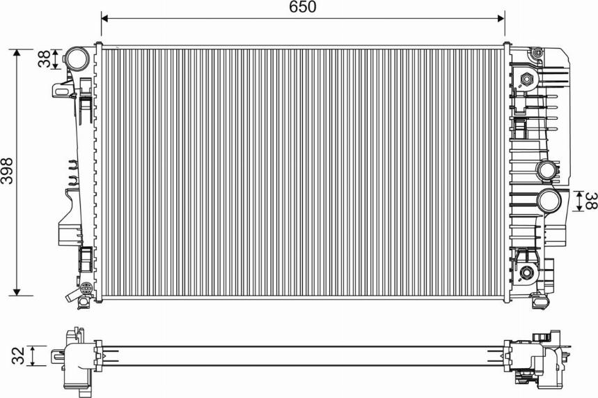 Valeo 701222 - Radiator, mühərrikin soyudulması www.furqanavto.az