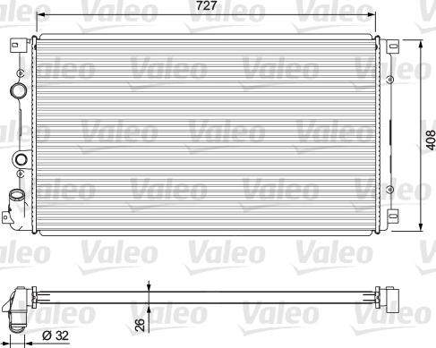 Valeo 701725 - Radiator, mühərrikin soyudulması furqanavto.az