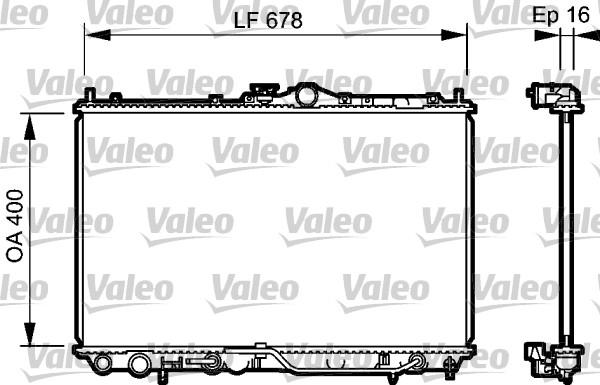 Valeo 734480 - Radiator, mühərrikin soyudulması furqanavto.az