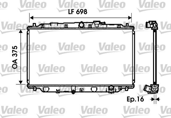 Valeo 734624 - Radiator, mühərrikin soyudulması furqanavto.az