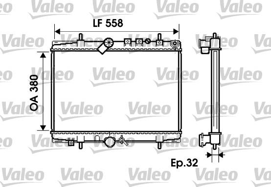 Valeo 734280 - Radiator, mühərrikin soyudulması furqanavto.az